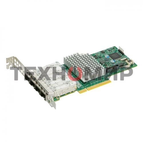 Плата коммуникационная SuperMicro 4-port 10Gbe Standard LP with SFP+, Intel XL710-AM1
