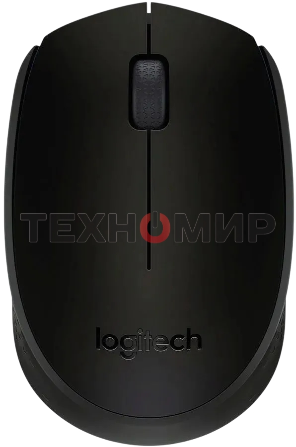 Мышь беспроводная Logitech B170 черный, 1000 dpi, радиоканал, USB, кнопки - 3