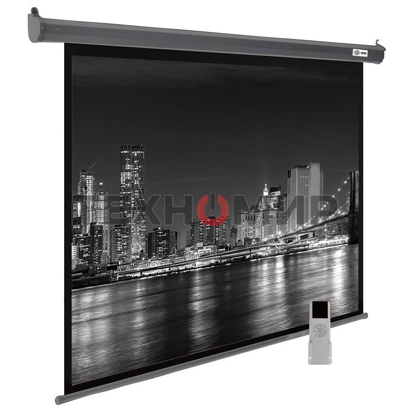 Экран Cactus 175x280 см SIlverMotoExpert CS-PSSME-280X175-DG 16:10 настенно-потолочный рулонный темно-серый (моторизованный привод)