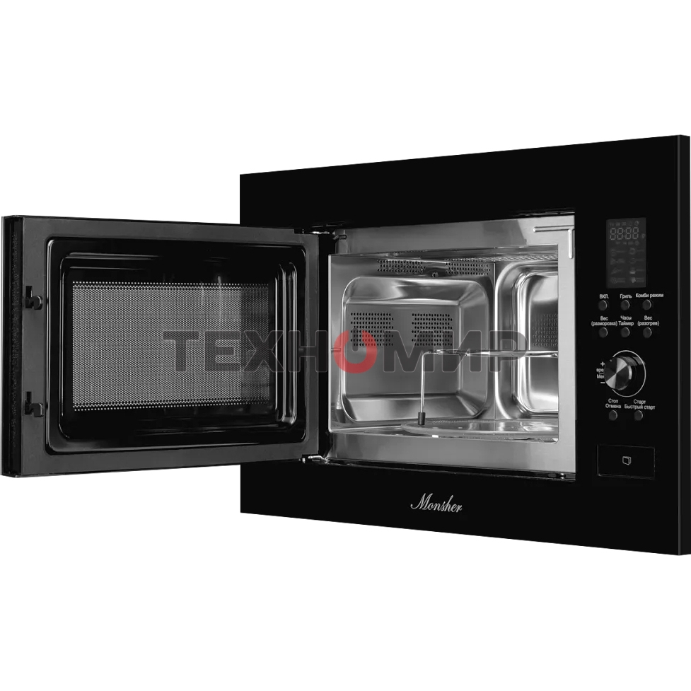 Встраиваемая микроволновая печь Monsher/High-Tech, 23 л, 900 Вт, черный цвет