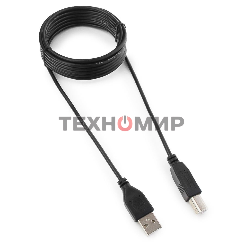 Кабель Гарнизон USB 2.0, AM/BM, 3м, пакет (GCC-USB2-AMBM-3M)