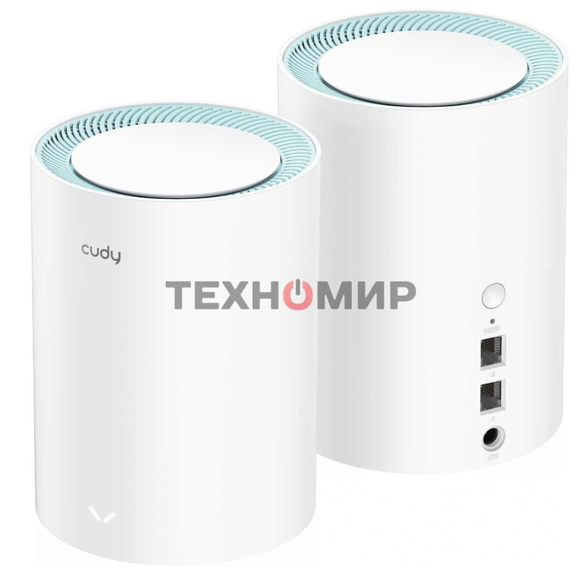 Бесшовный Mesh роутер Cudy M1300 (M1300 2-PACK) AC1200 10/100/1000BASE-TX/Wi-Fi белый (упак.:2шт)