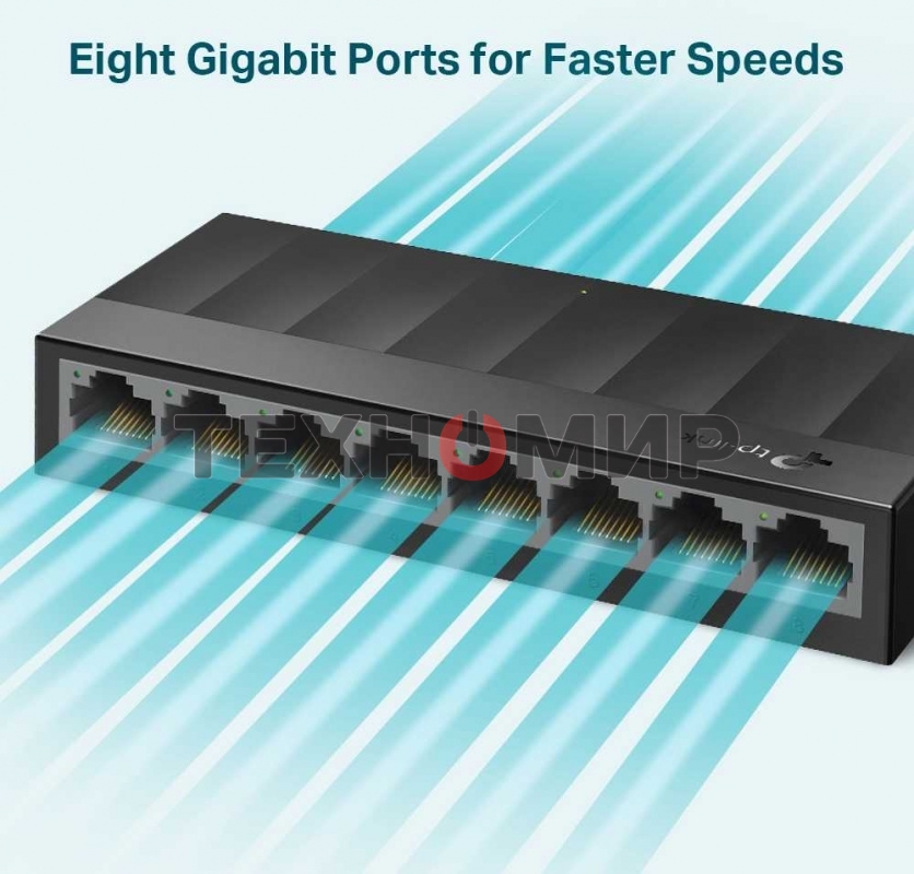 Коммутатор TP-Link LS1008G (L2) 8x1Гбит/с неуправляемый
