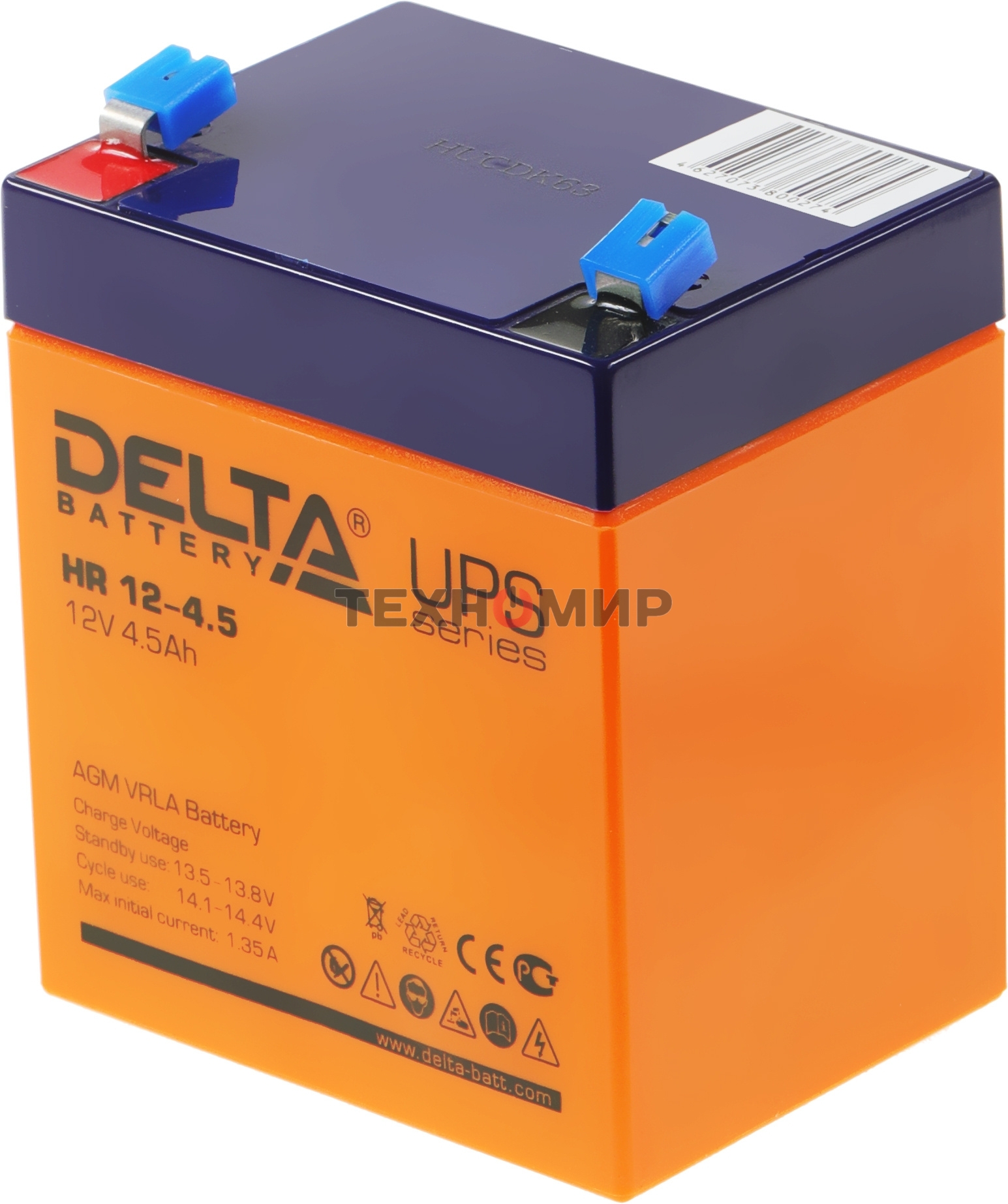 Батарея для ИБП Delta HR 12-4.5 (12V, 4.5Ah)