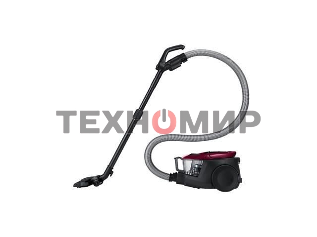 Пылесос Samsung VC18M31A0HP бордовый/черный, 380/1800 Вт, уборка сухая, пылесборник контейнер 2 л