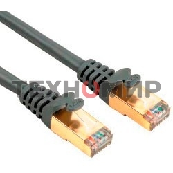 Патч-корд Hama H-78422 8p8c (RJ45) (m-m) CAT5e STP 1.0 м 1000 Мбит/с экранированный 1зв серый 