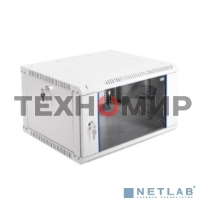 Шкаф телекоммуникационный настенный разборный 6U (600 x 650) дверь стекло