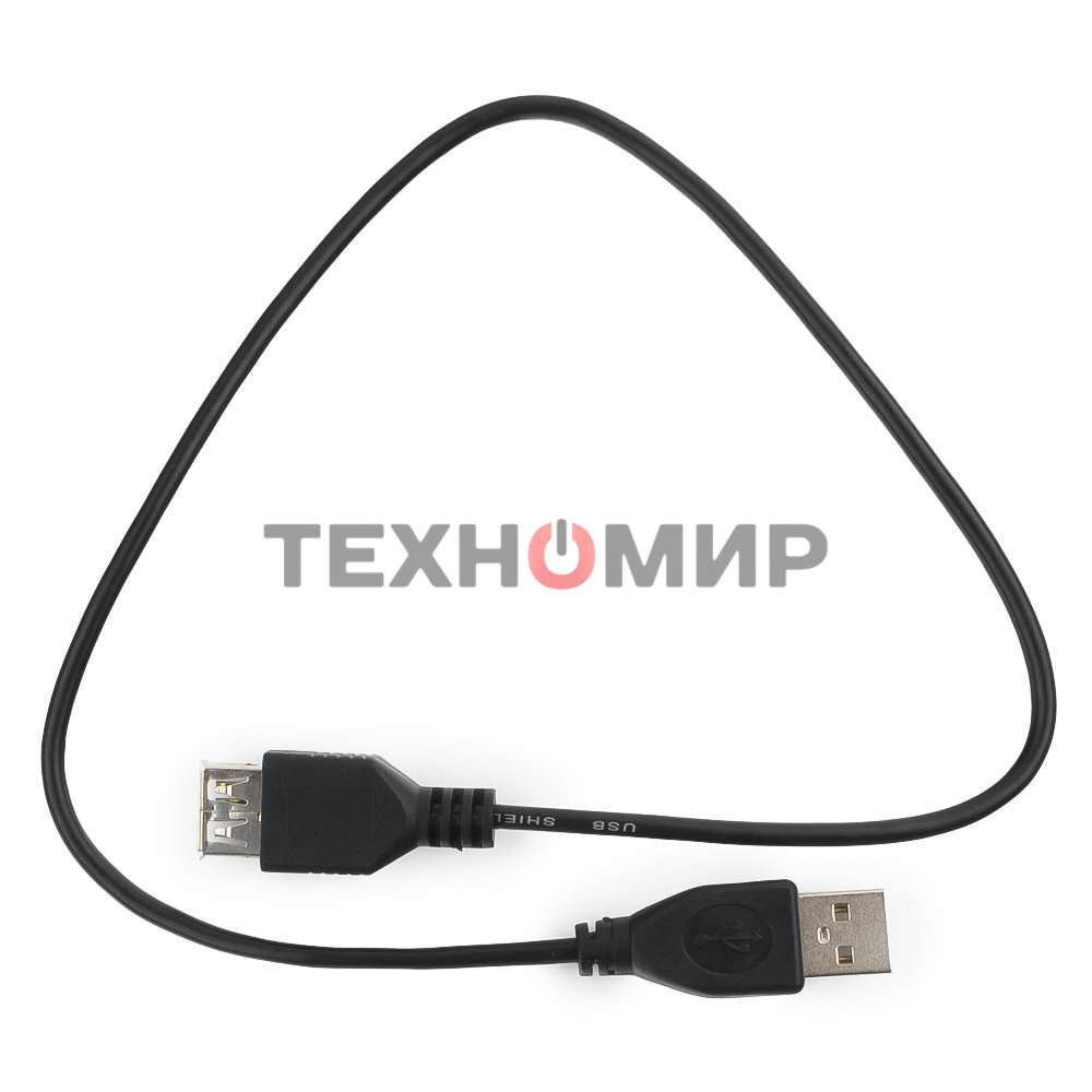 Кабель удлинительГарнизонUSB 2.0, AM/AF, 0.5м, пакет (GCC-USB2-AMAF-0.5M)
