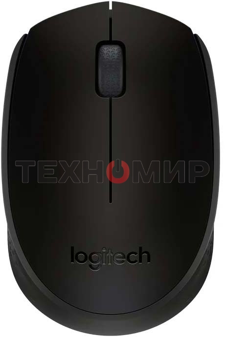 Мышь беспроводная Logitech M171 черный/серый, 1000 dpi, радиоканал, USB, кнопки - 3