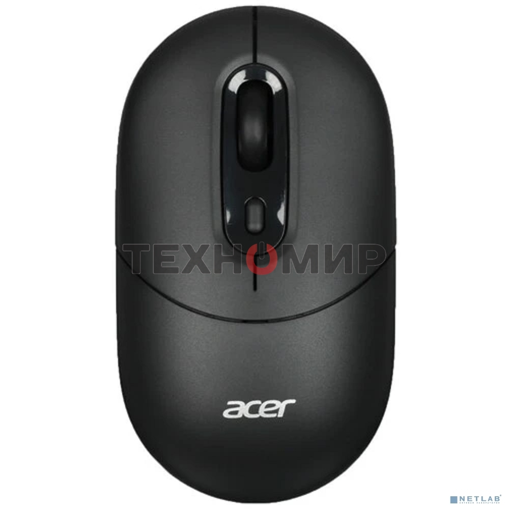 Мышь беспроводная Acer OMR301 черный, 1600 dpi, радиоканал, Bluetooth, USB, кнопки - 4