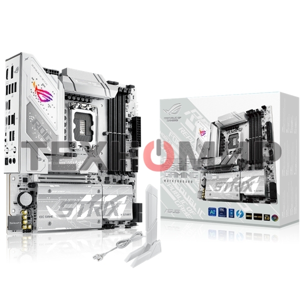 Материнская плата ASUS ROG STRIX B860-G GAMING WIFI, LGA 1851, Intel B860, 4xDDR5, 4xSATA, 4xM.2, 1xPCIe 5.0 x16, 1xDP, 1xHDMI, 1xThunderbolt 4, 1x 2.5Gb LAN, 1xUSB-C 20Gbps, 1xUSB-A 10Gbps, 3xUSB-A 5Gbps, 4xUSB-A 2.0, 2x3.5 мм, 7.1, mATX
