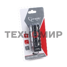 Концентратор USB 2.0 Gembird UHB-243-AD с подсветкой и выключателем, 4 порта, блистер