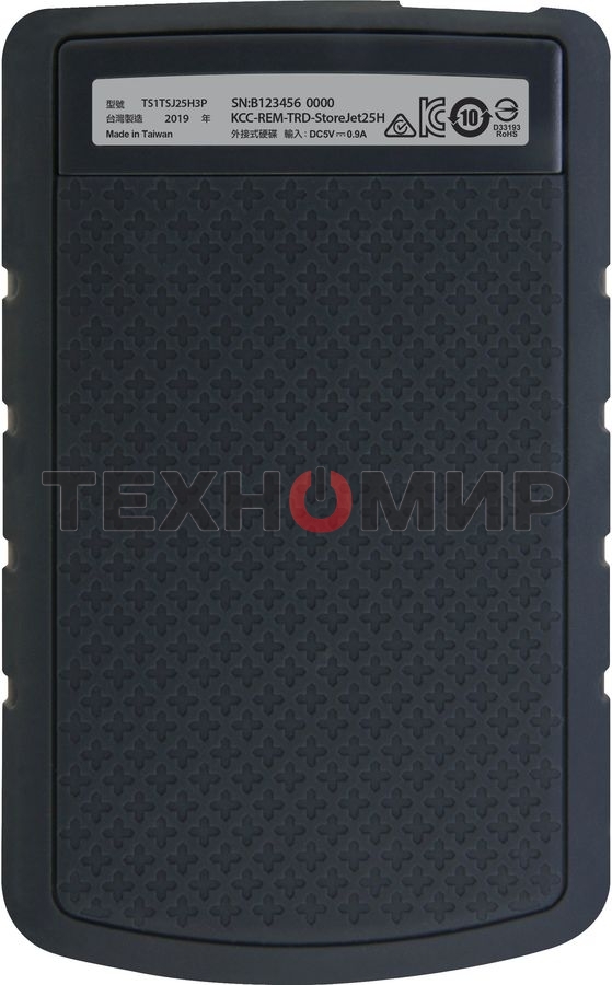Внешний HDD Transcend USB 3.0 1Tb TS1TSJ25H3P StoreJet 25H3P (5400 об/мин) 2.5