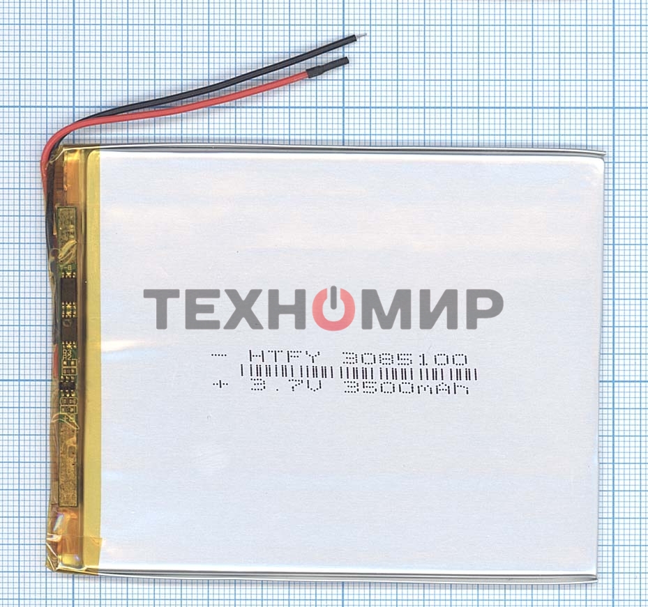 Аккумулятор Li-Pol (батарея) 3x85x100мм 2pin 3.7V/3500mAh