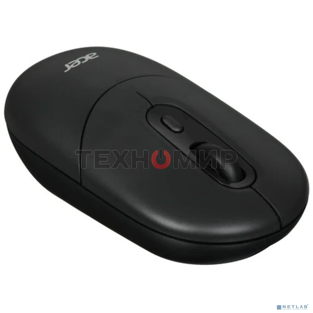 Мышь беспроводная Acer OMR301 черный, 1600 dpi, радиоканал, Bluetooth, USB, кнопки - 4