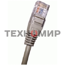 Патч-корд 2-х парный TWT UTP cat.5e, с заливными колпачками, 1.0 м, серый