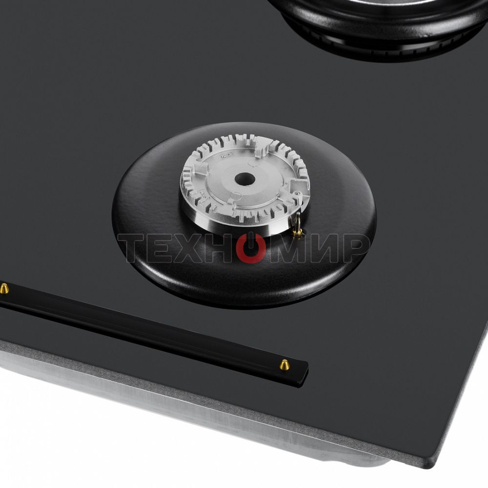 Газовая варочная панель Maunfeld EGHG.64.6CB/G, 4 конфорки, закаленное стекло, черный