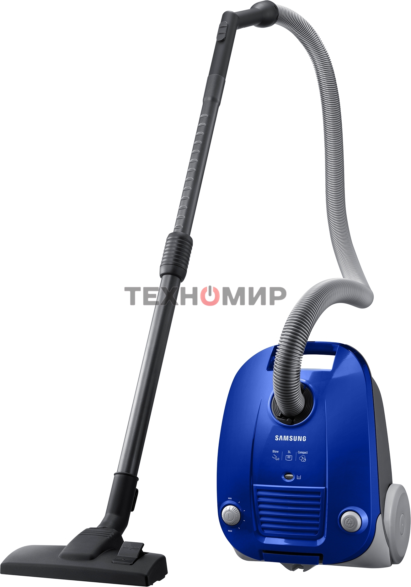 Пылесос Samsung VCC4140V3A синий, 320/1600 Вт, уборка сухая, пылесборник мешок 3 л