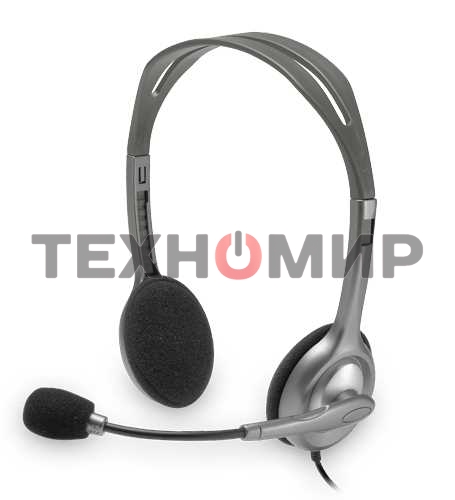 Гарнитура проводная Logitech Headset H110 grey (981-000472/981-000271)