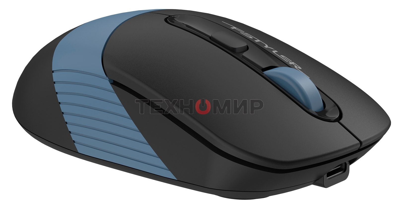 Мышь беспроводная A4Tech Fstyler FB10C черный/синий, 2000 dpi, радиоканал, Bluetooth, USB, кнопки - 4