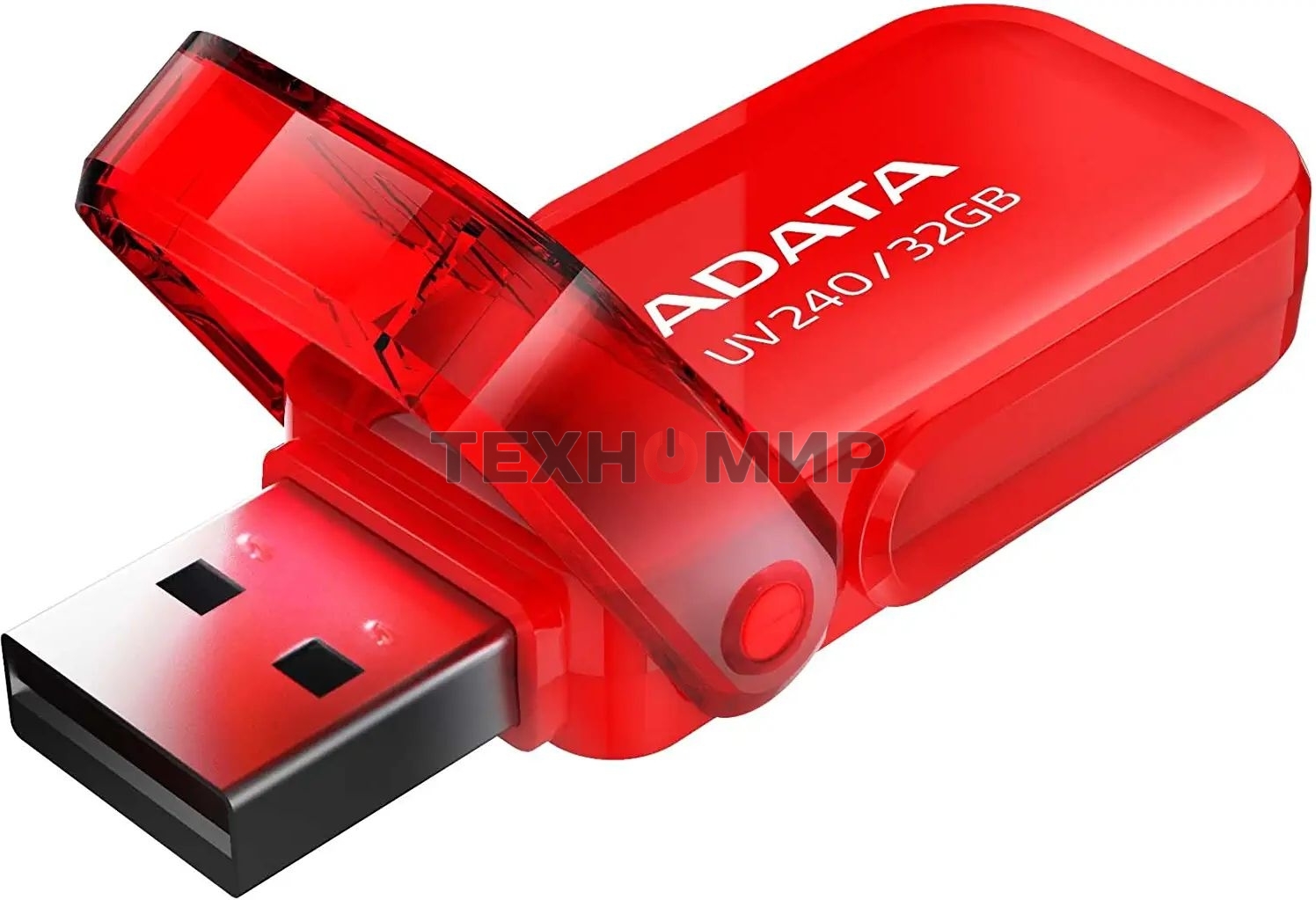 Флешка USB ADATA UV240 (AUV240-32G-RRD), 32Gb, USB 2.0, R/W 15/5, красный