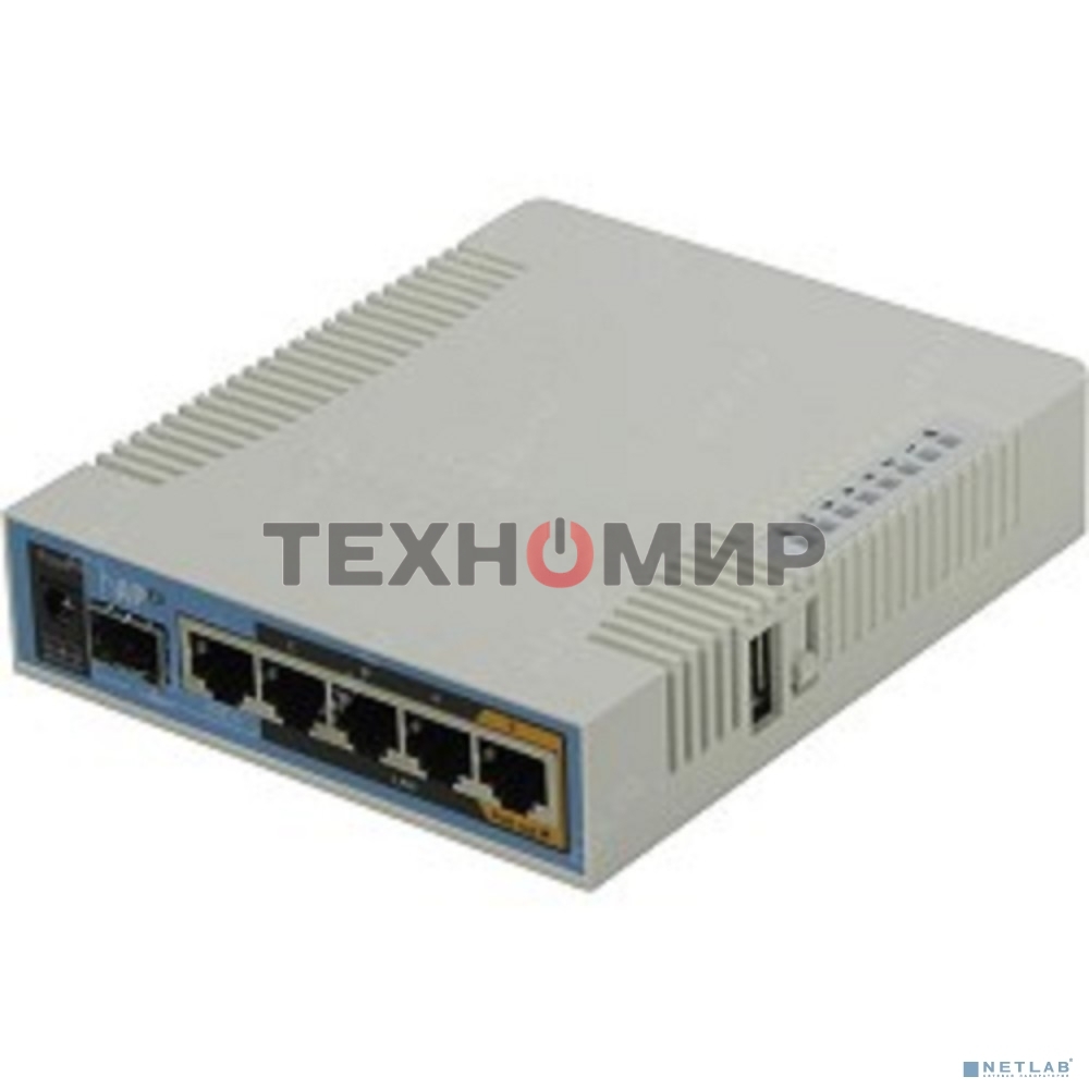 Сетевое оборудование MikroTik RB962UiGS-5HacT2HnT Роутер 2.4+5ГГц, 802.11a/b/g/n/ac, 5x Ethernet 1G, 1x SFP