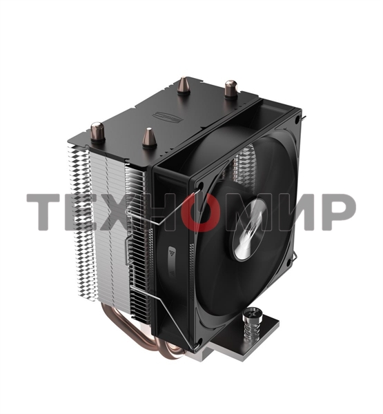 Кулер для процессора PCCooler R200 S115X/1200/1700/AM4/AM5 (TDP 110W, 90мм Non LED Fan, 2 тепловые трубки 6мм, 2200RPM, 28,3dBa)