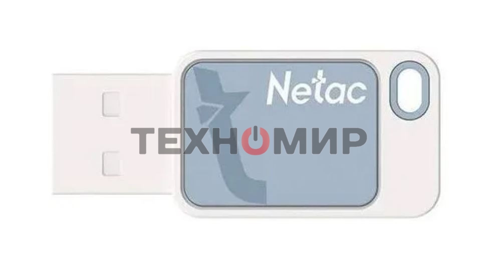 Флешка USB Netac UA31 NT03UA31N-064G-20BL), 64Gb, USB 2.0, R/W 110/45, синий/белый
