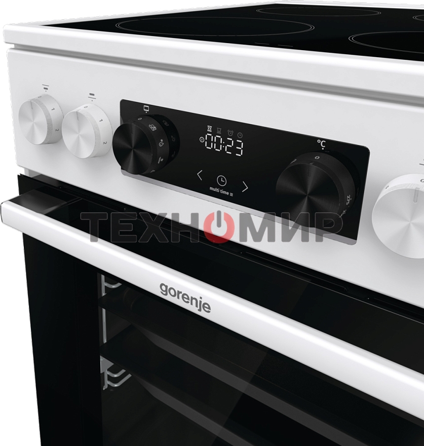 Плита электрическая Gorenje GEC5C42WG белый, конфорок 4 электрических, духовка 70 л, 50 см x 85 см x 59.4 см (без крышки)