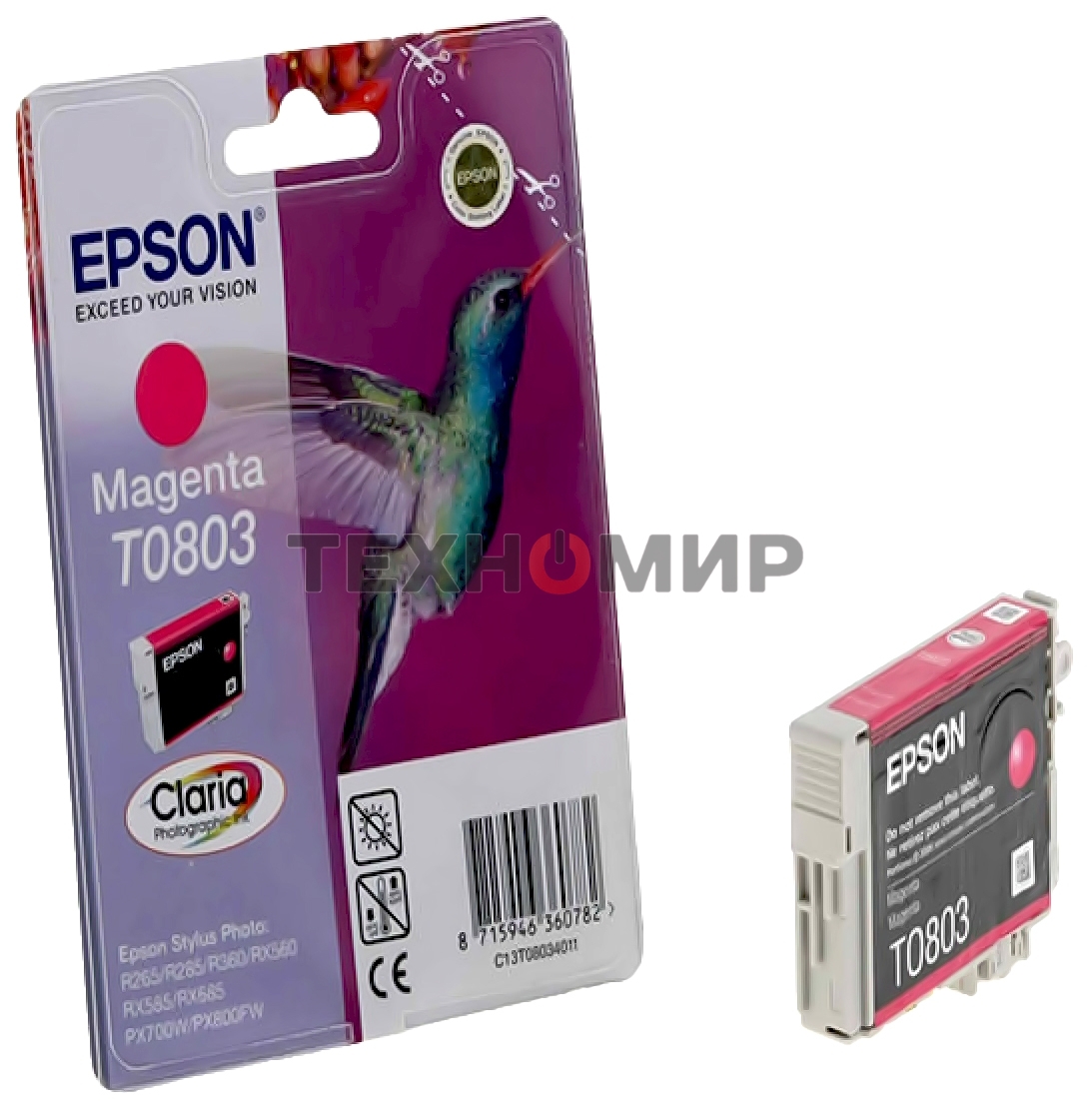 Картридж струйный Epson C13T08034011 пурпурный (330 стр.) для Epson St Ph P50/PX660/PX720WD