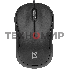 Мышь проводная Defender Patch MS-759 черный, 1000 dpi, USB, кнопки - 3