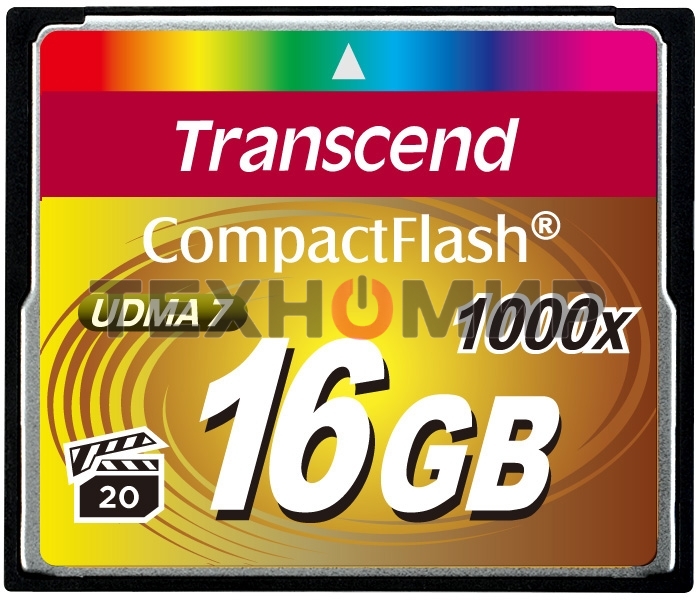 Флеш карта Transcend Ultimate TS16GCF1000/CF (Compact Flash)/16 ГБ/UDMA 7, VPG 65/160 МБ/с