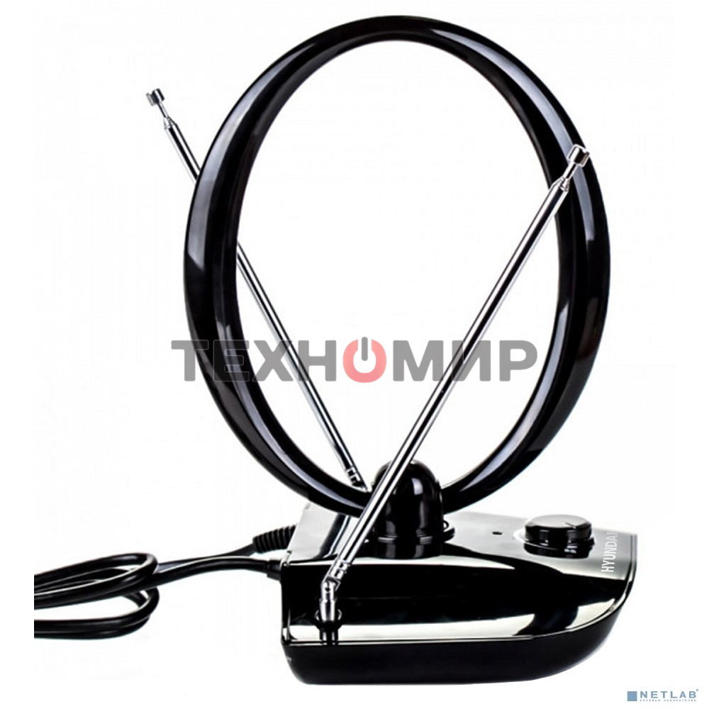 Антенна телевизионная Hyundai H-TAI400 30дБ активная черный