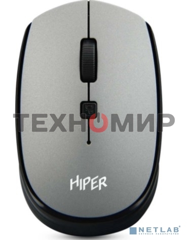 Мышь беспроводная HIPER HOMW-081 серый, 1600 dpi, радиоканал, USB, кнопки - 4