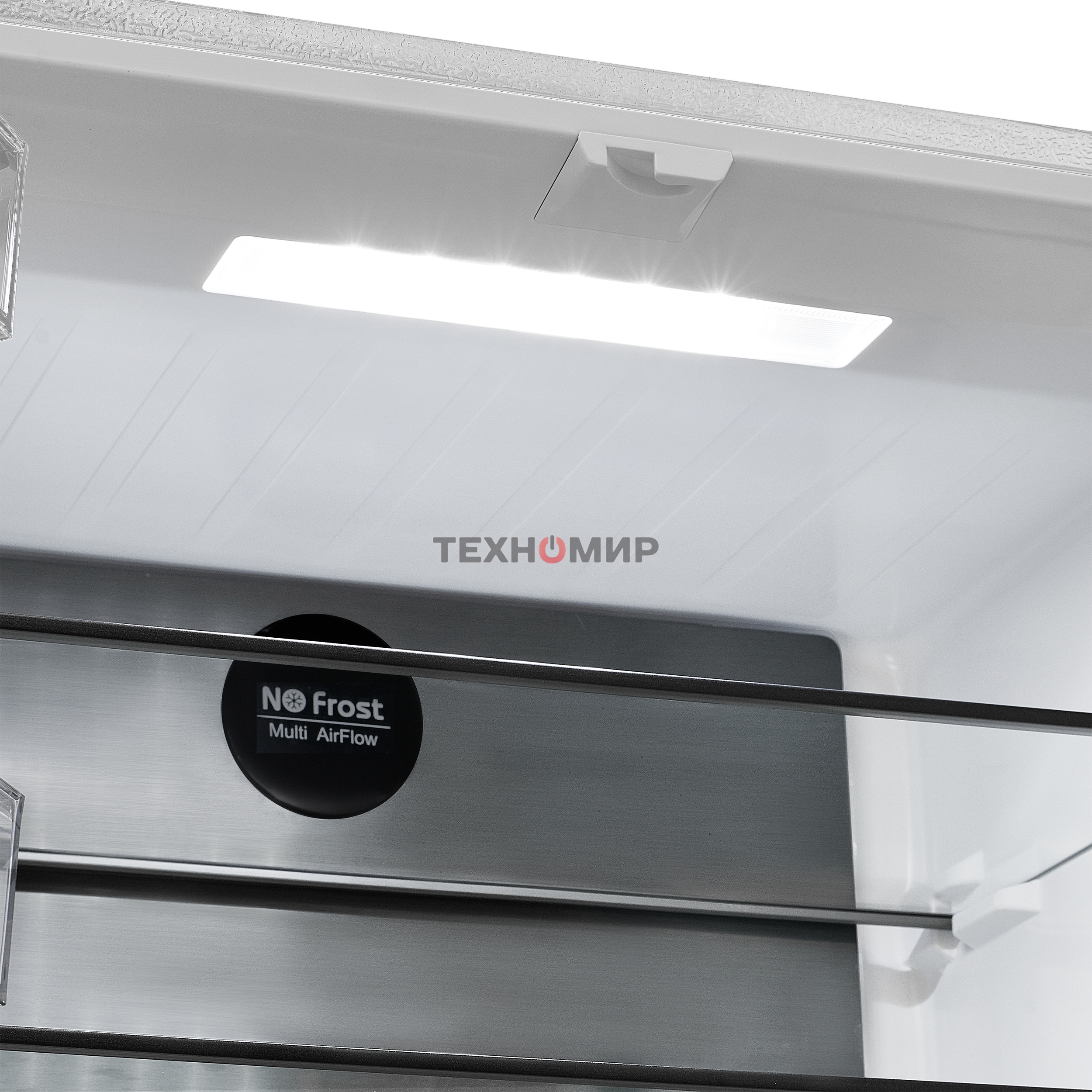 Холодильник Maunfeld MFF183NFWE белый трехкамерный инвертор 270/135л морозилка снизу, Total NoFrost, Side by Side