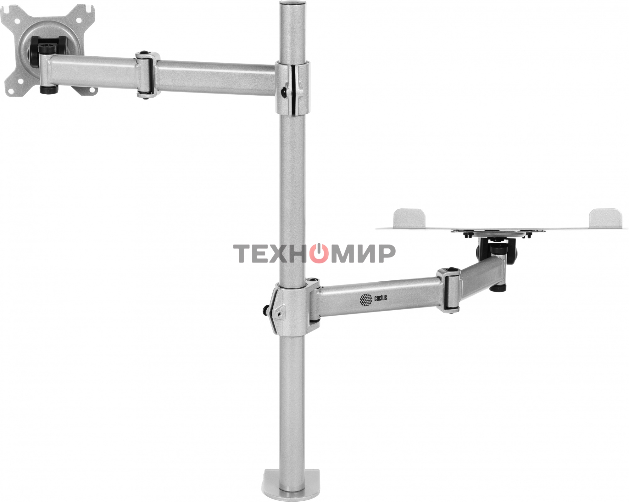 Кронштейн для монитора/ноутбука Cactus CS-VM-LH07-AL серебряный 13