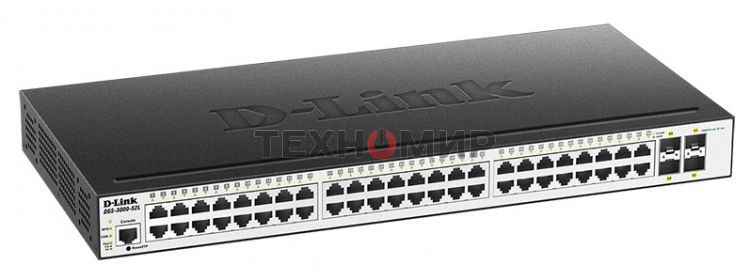 Коммутатор D-Link DGS-3000-52L/B1A 48G 4SFP управляемый