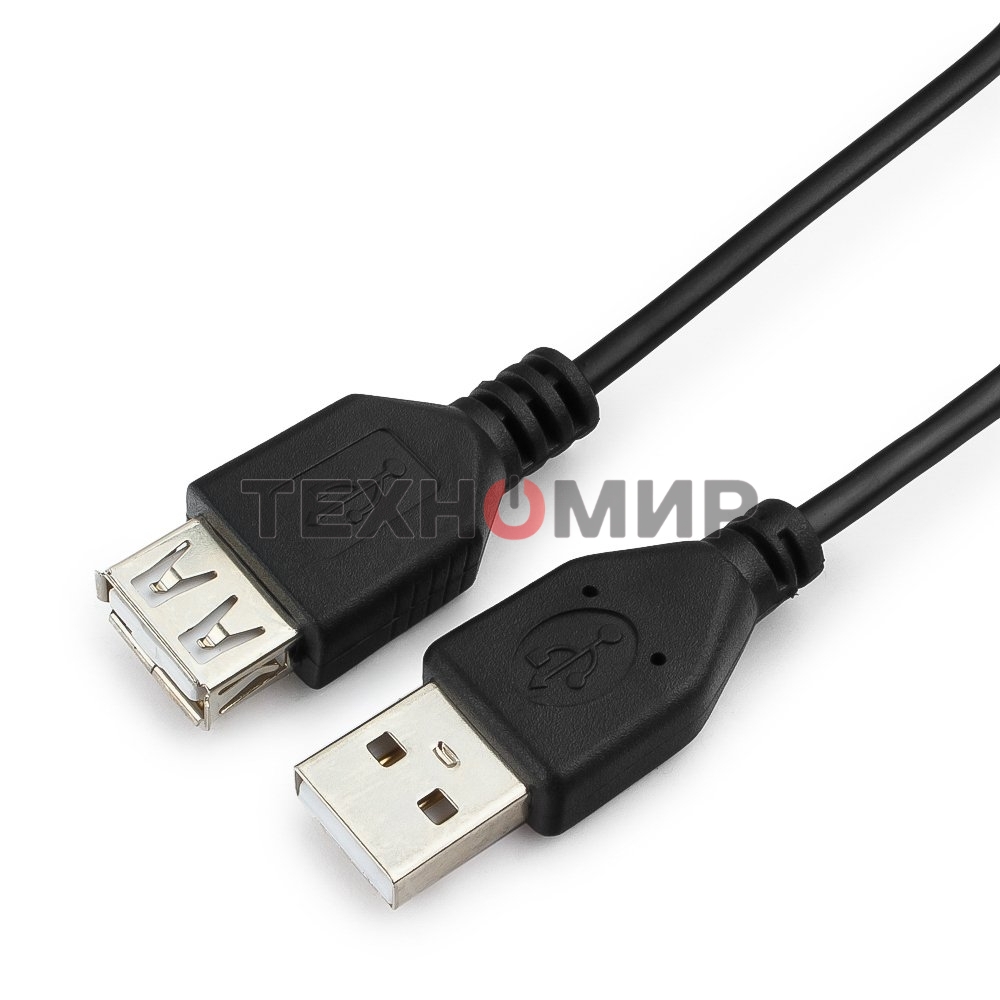 Кабель-удлинитель Гарнизон USB 2.0, AM/AF, 1м, пакет (GCC-USB2-AMAF-1M)