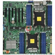 Материнская плата Supermicro MBD-X11DPI-N-B, LGA 3647, Intel C621, 16xDDR4, 14xSATA, 1xM.2, 6xPCI-E 3.0 (x16, x8), 2x 1Gb LAN, 1xVGA, 4xUSB-A 2.0, 3xUSB-A 3.2 Gen 1, 2xCOM, E-ATX, Bulk