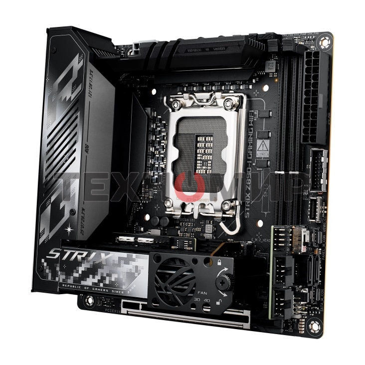 Материнская плата ASUS ROG STRIX Z890-I GAMING WIFI, LGA 1851, Intel Z890, 2xDDR5, 2xSATA, 2xM.2, 1xPCIe 5.0 x16, 1xHDMI, 2xUSB-C Thunderbolt 4, 1xUSB-C 20Gbps, 3xUSB-A 10Gbps, 1xUSB-A 5Gbps, 2xUSB-A 2.0, 1x 2.5Gb LAN, Mini-ITX