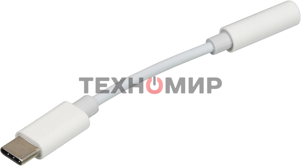 Адаптер для наушников USB Type-C (m)/Jack 3.5 (f) 0.05м. белый