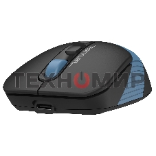 Мышь беспроводная A4Tech Fstyler FB10C черный/синий, 2000 dpi, радиоканал, Bluetooth, USB, кнопки - 4