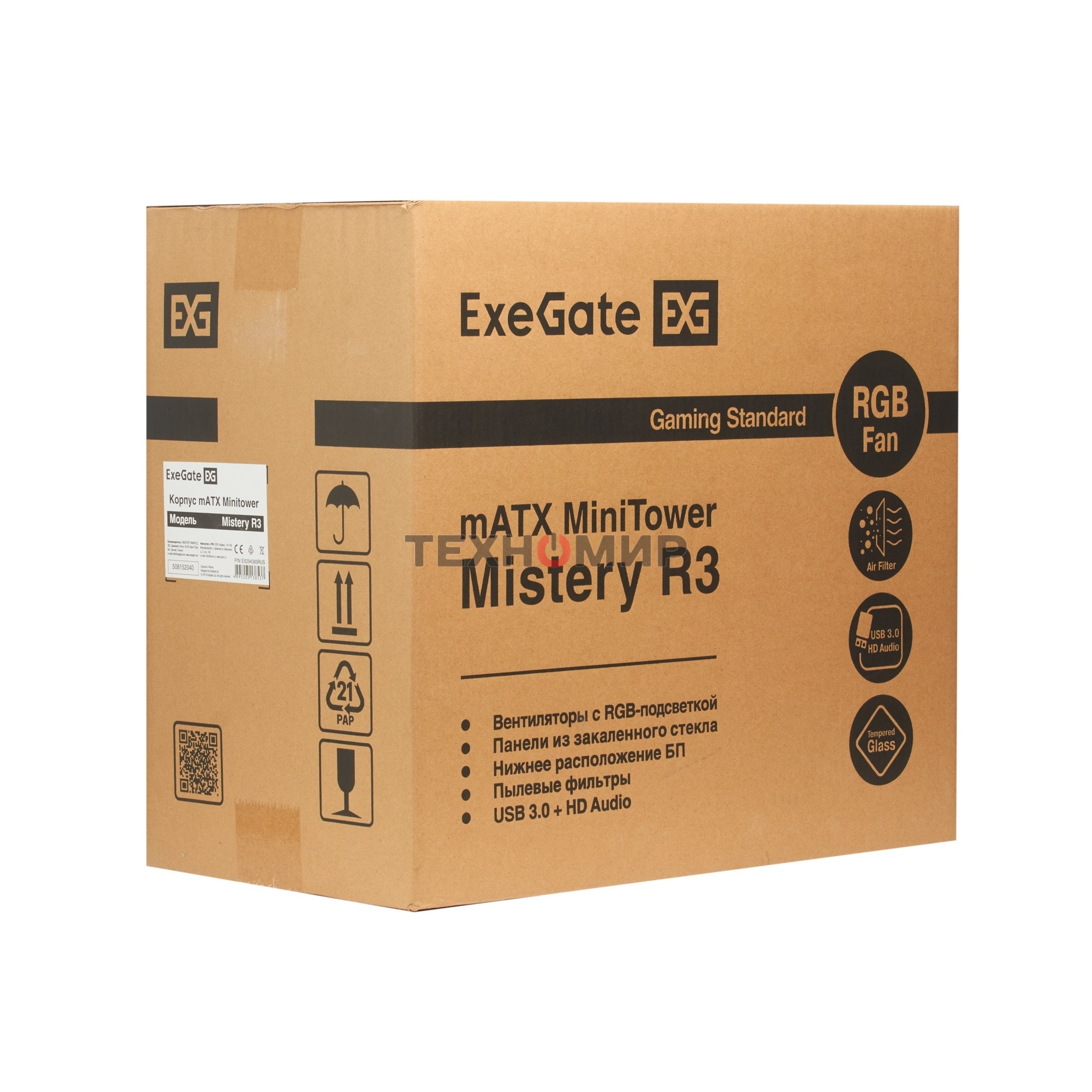 Компьютерный корпус Minitower ExeGate Mistery R3-NPX400