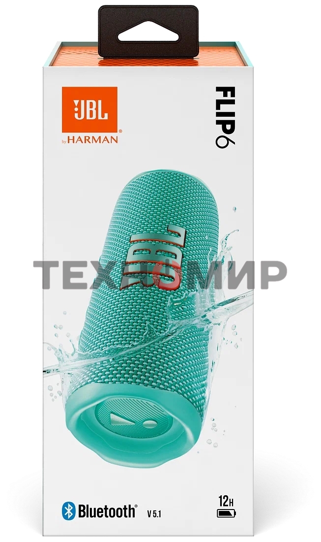 Портативная акустика JBL Flip 6, бирюзовый