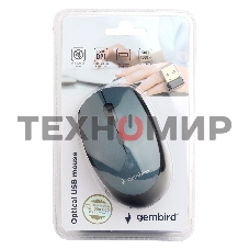 Мышь беспроводная Gembird MUSW-354-B синий, 1600 dpi, радиоканал, USB, кнопки - 4
