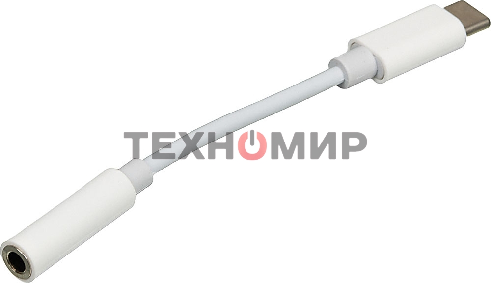 Адаптер для наушников USB Type-C (m)/Jack 3.5 (f) 0.05м. белый