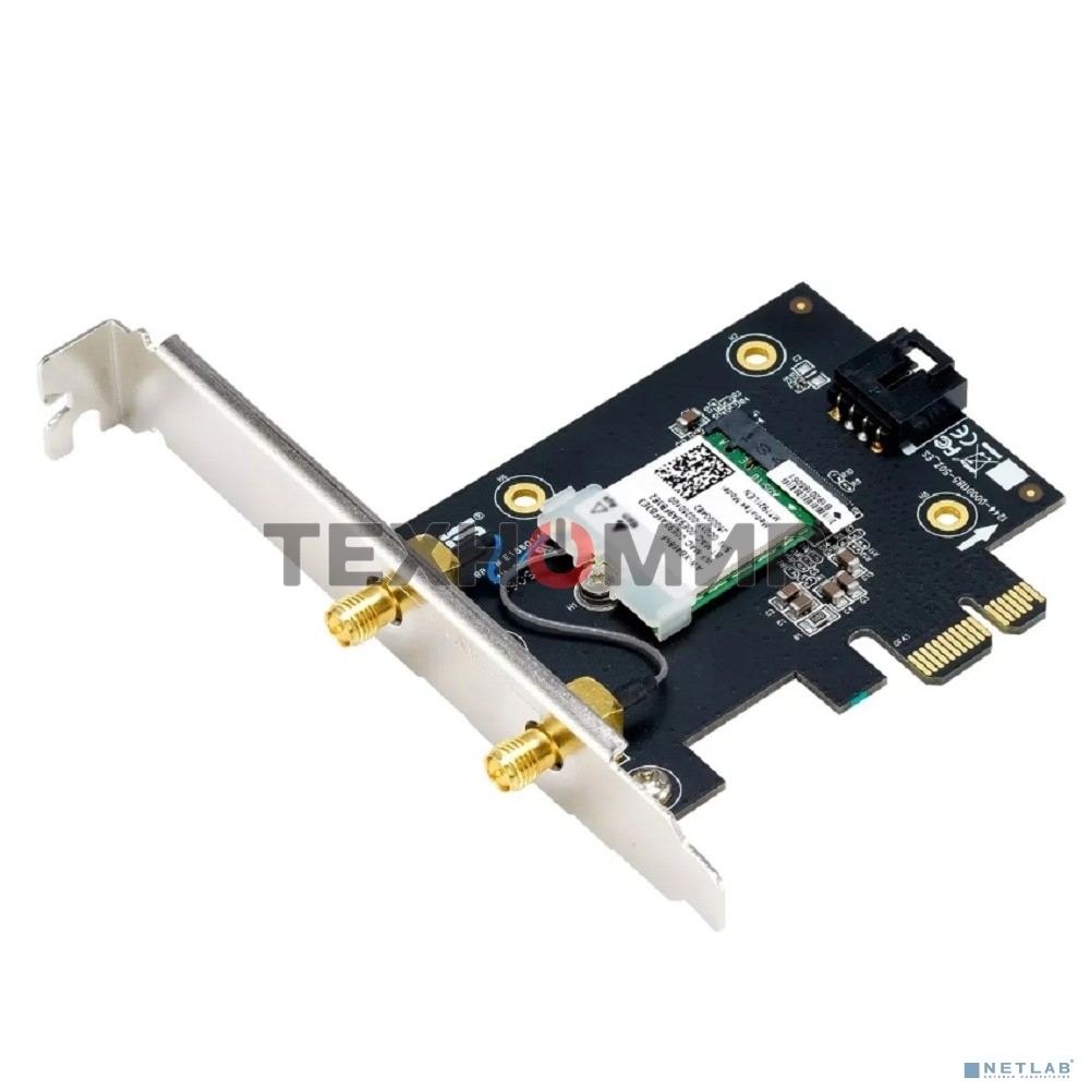 Сетевой адаптер Wi-Fi + Bluetooth Asus PCE-BE6500 BE6500 PCI Express 2ант.