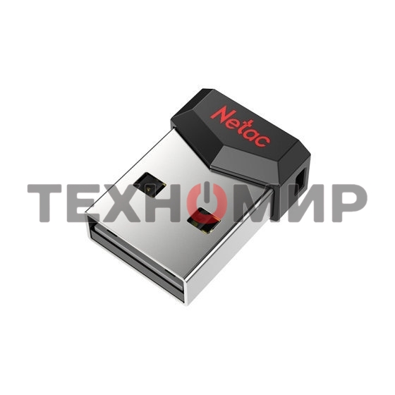 Флешка USB Netac UM81 (NT03UM81N-008G-20BK), 8Gb, USB 2.0, R/W 30/10, черный/красный