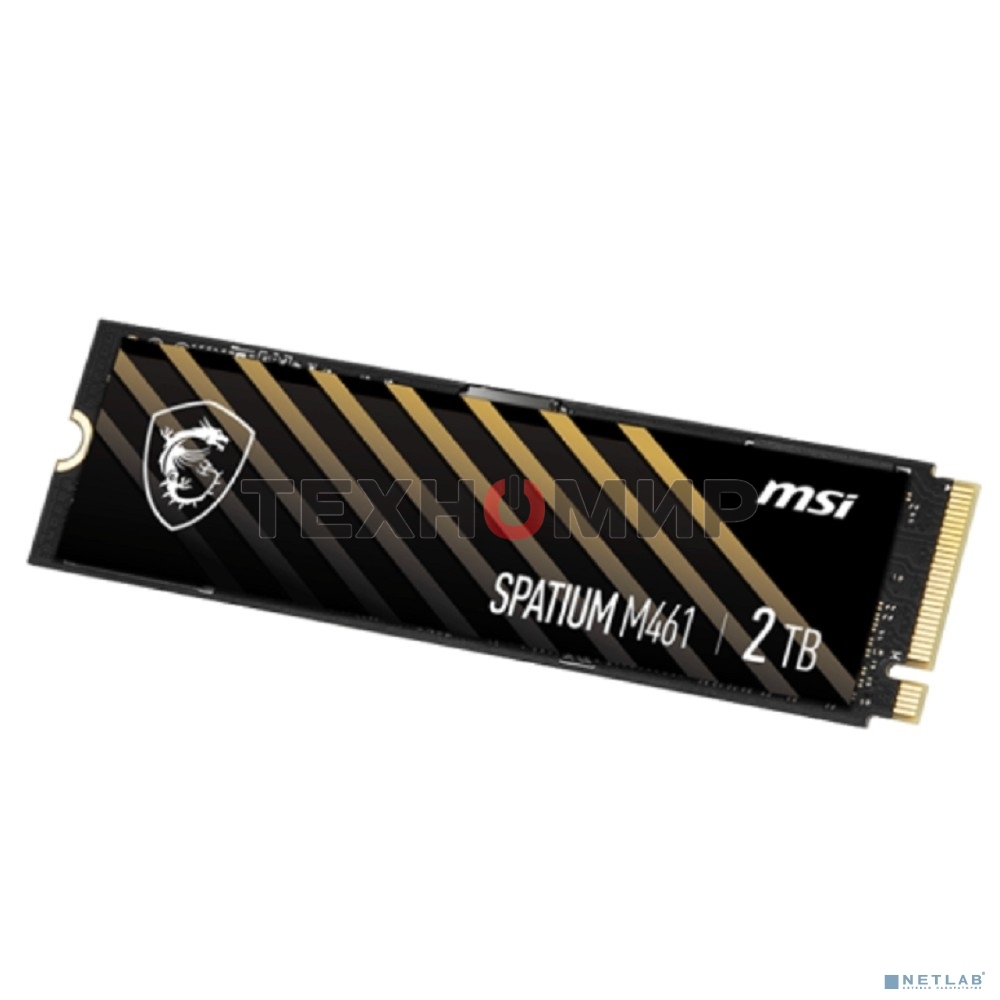 Накопитель SSD MSI SPATIUM M461, 2TB, M.2 2280, PCIe 4.0 x4, NVMe, R/W 5000/4200