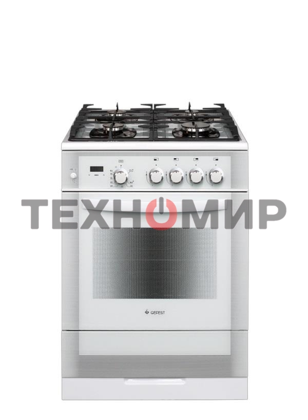 Плита газовая Gefest ПГ 6500-03 0042 белый, конфорок 4 шт, духовка 52 л, 60 см x 85 см x 60 см